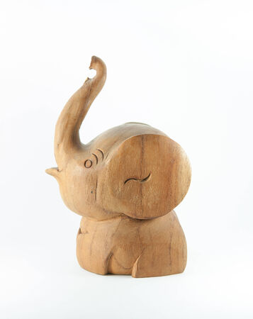 Wood Elephantの写真素材