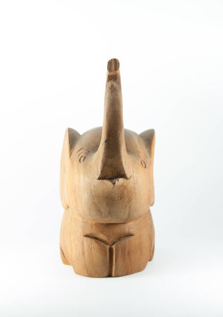 Wood Elephantの写真素材