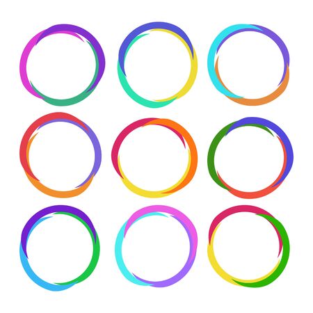 Set of colorful circlesのイラスト素材