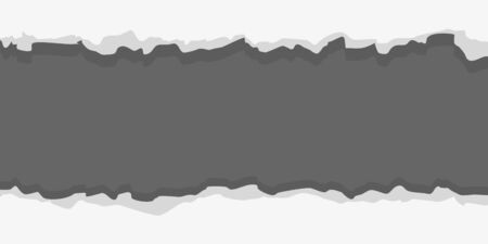 Torn white paper frame on gray backgroundのイラスト素材