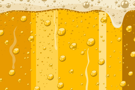Close-up of beer in glass. flat design