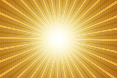 Sunburst ray on orange background. illustrationの写真素材