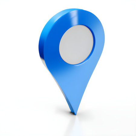 3d blue map pointer pin. Generative AIの素材