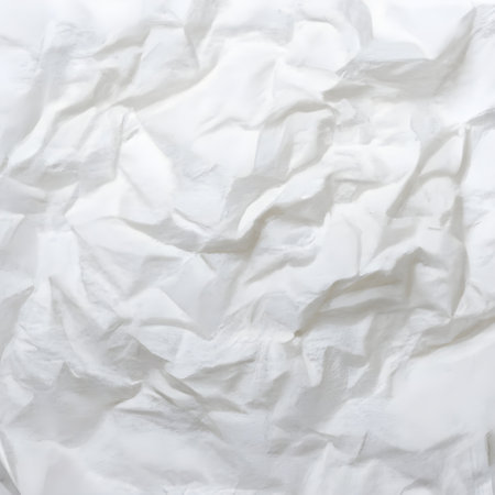 white paper crumpled texture background. Generative AI.の素材