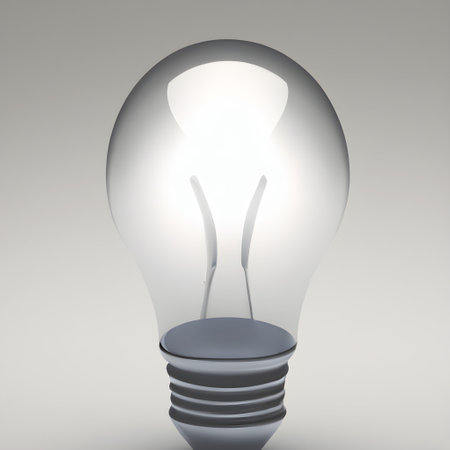3D render of light bulb. Generative AIの素材