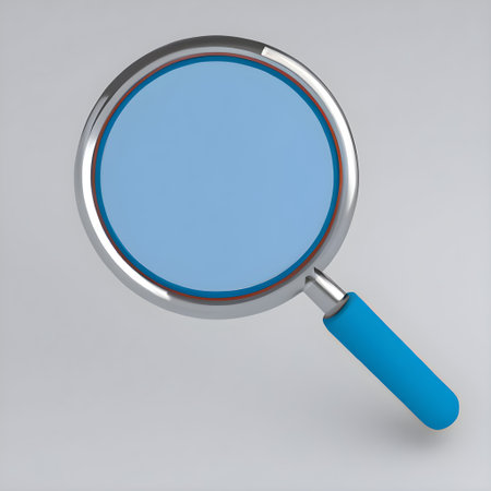 3D render of a magnifying glass. Generative AIの素材