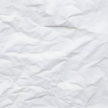 white paper crumpled texture background. Generative AI.の素材