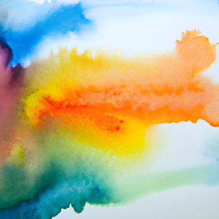 Colorful abstract watercolor art paintings on paper. Generative AI.の素材