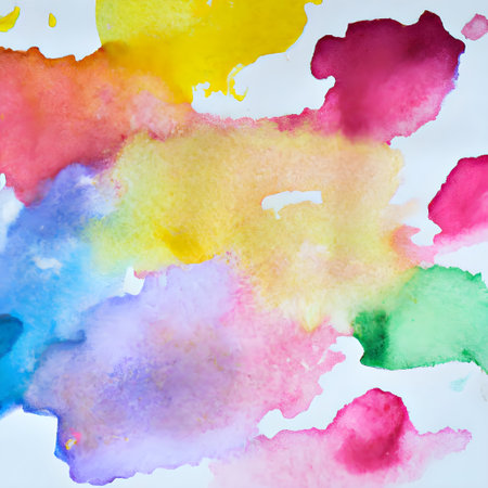 Colorful abstract watercolor art paintings on paper. Generative AI.の素材