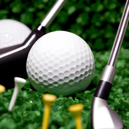 golf club and ball. Generative AIの素材