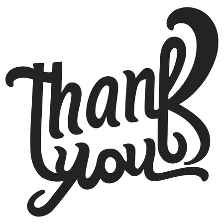 Thank you. Sticker for social media content. Vector hand drawn illustration design.のイラスト素材