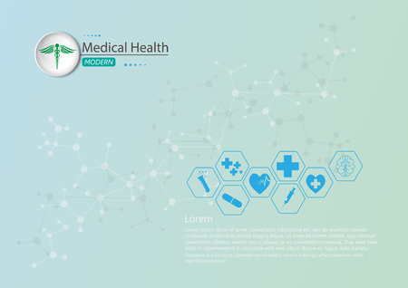 medical health care science innovation concept pattern backgroundのイラスト素材