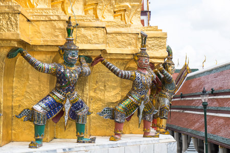 Giants Buddha in Grand Palace, Bangkok, Thailand