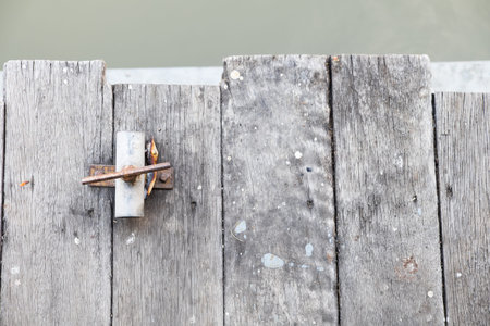 The wooden waterside background