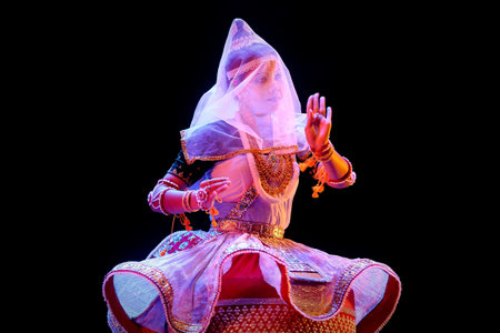 Woman is dancing
