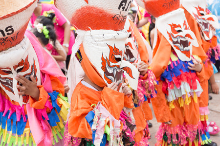 Thailand June 26: Phitakhon festival Phitakhon masks and dance to show festival on june 26 ,2015 in loei province of thailandのeditorial素材