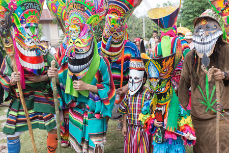 Thailand June 27: Phitakhon festival Phitakhon masks and dance to show festival on june 27 ,2015 in loei province of thailandのeditorial素材