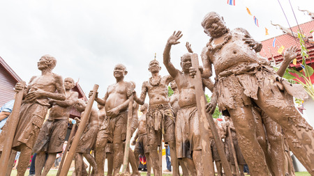 Thailand June 27: Phitakhon festival Phitakhon masks and dance to show festival on june 27 ,2015 in loei province of thailandのeditorial素材