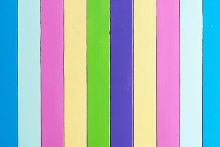 Background wood plank full color pastel vivid tone.の写真素材