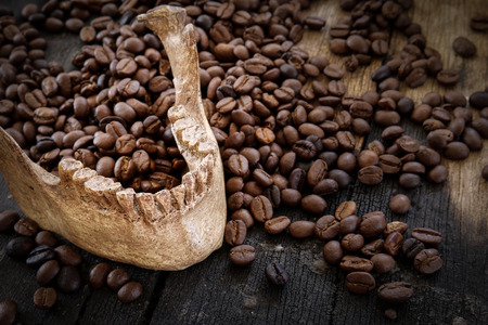 yellow stain on your teeth by cigarette and coffee.の写真素材