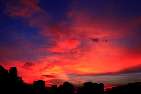 Silhouette with  twilight sky, Beauty natureの写真素材