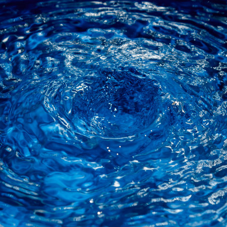 Blue water surface, abstract background
