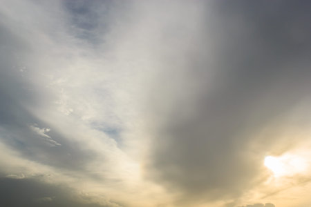 Dark clouds on sunset  Dramatic seasonの写真素材