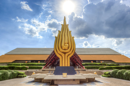 Bangkok - August 24: Queen Sirikit National Convention Center on August 24, 2014 in Bangkok, Thailand. It is a convention center and exhibition hall located in Bangkok, Thailandのeditorial素材