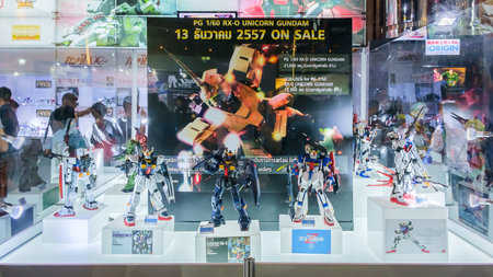 Bangkok - November 2 : Small gundam display at Gunpla Expo Thailand 2014 on November 2, 2014 at...