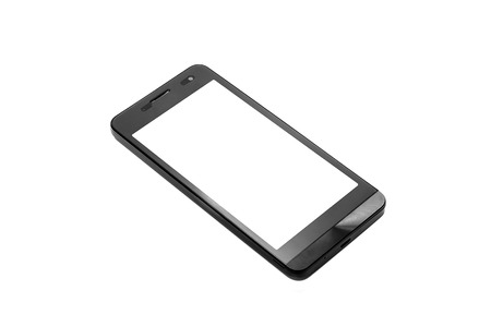 Smart Phone Metal With Blank Screen Isolatedの写真素材