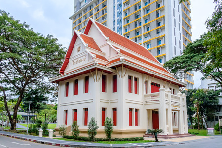 Bangkok - Jan. 8: Memorial Hall of Chulalongkorn University, is the oldest university under the Thai modern educational system on January 8, 2015 at Bangkok Thailand.のeditorial素材
