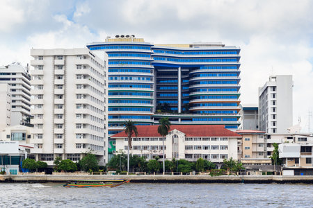 Bangkok - February 21, 2015: Siriraj hospital is the first hospital and medical school in Thailand, located at the West bank of Chao Phaya river in Bangkok.のeditorial素材