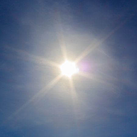Sun with sun ray