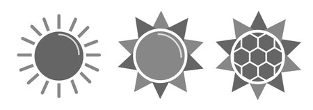 Collection of design vector suns