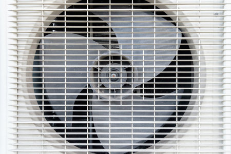 Old fan of air conditionersの写真素材