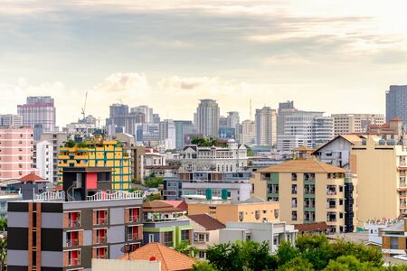 Business district cityscape in bangkok, Thailand.の写真素材