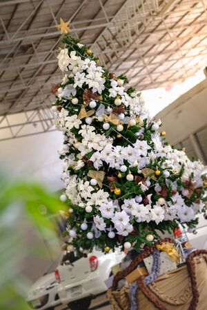Christmas tree and Christmas decorationsの写真素材