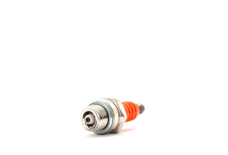 spark plug  for Lawn Mower isolated on white background