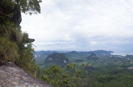 rocky mountain and landscape forest nature in krabi thailandの写真素材