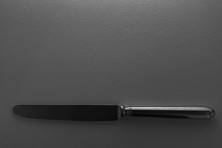 knife on dark backgroundの写真素材