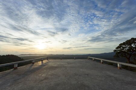 terrace for see landscape view in phang nga thailandの写真素材