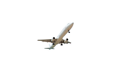 passenger airplane isolated on white background.