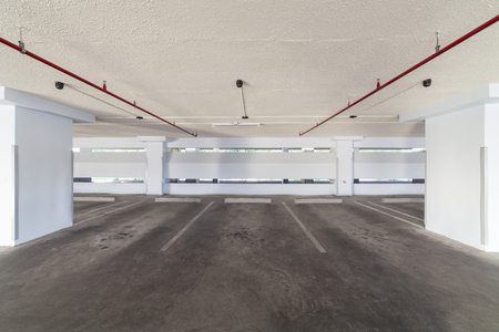 Modern white Parking garage interior ,industrial building.の写真素材