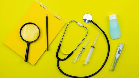 Top view of Medical equipmentの写真素材