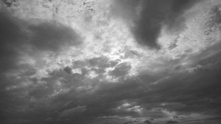 Black and white clouds and sky background