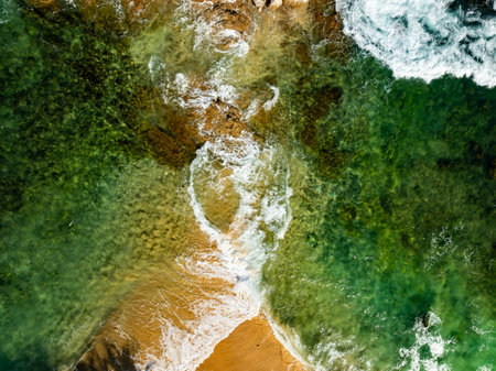 Beautiful seashore in Phuket island Thailand, Sunny summer day ocean backgroundの写真素材