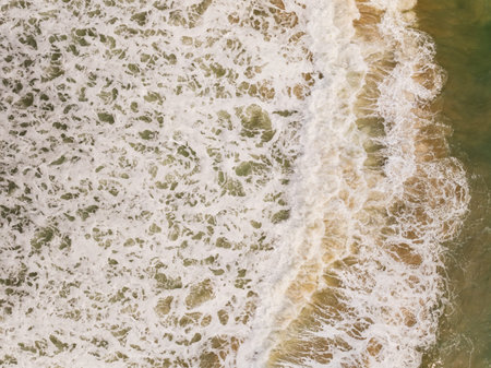 Beautiful sea beach and waves texture in sunny summer day background,Phuket Thailand