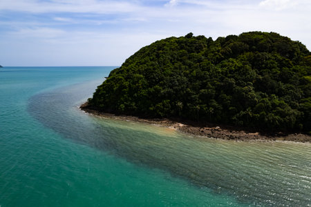 Beautiful sea in summer day Good weather day sunny sky landscape,High angle view ocean background