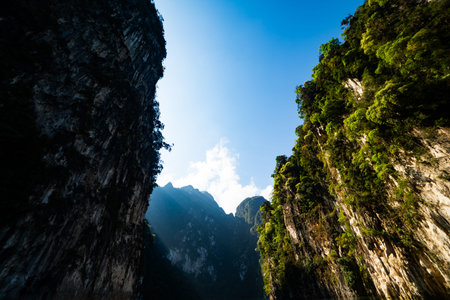 Tropical rainforest Mountain peak in Thailand, Beautiful archipelago islands Thailand Scenic...