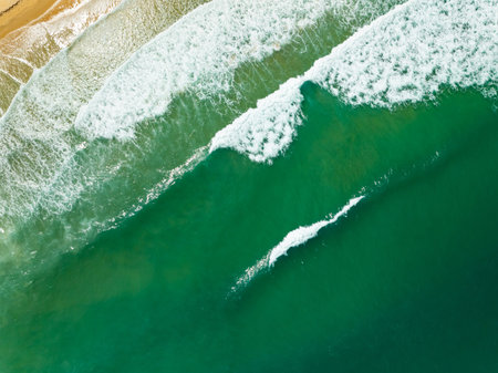 Top view sea surface summer landscape in high travel season,Nature sea background,High angle view...